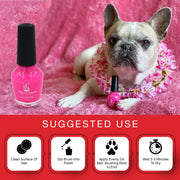 Warren London Dog Nail Polish - Polish Bottles with Brush Dog Nail Polish White Smoke Pawfectly Pink,Violet The Dogs Out Purple,Fire Hydrant Red,Bow Wow Blue,Pink Of The Glitter Sparkle Pink,Diamond In the Ruff Sparkle Silver,Set of All Six Colors