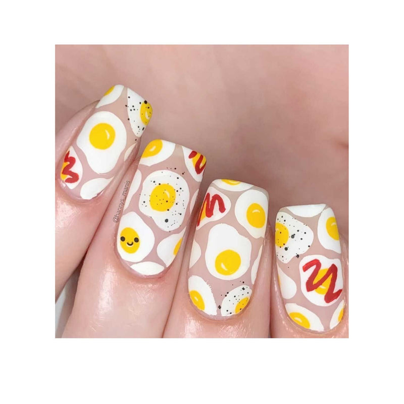 UberChic Beauty Tasty Series: Breakfast Stamping Plate Rosy Brown