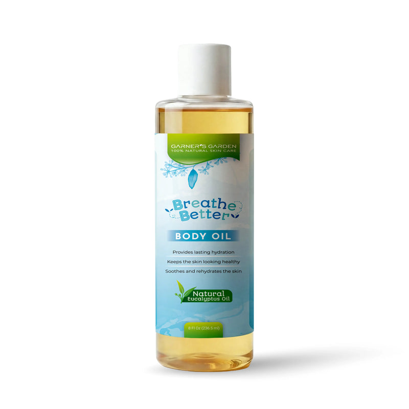 Garner's Garden Breathe Better Body Oil Body Oil White Smoke Breathe Better Body Oil 4oz,Breathe Better Body Oil 8oz
