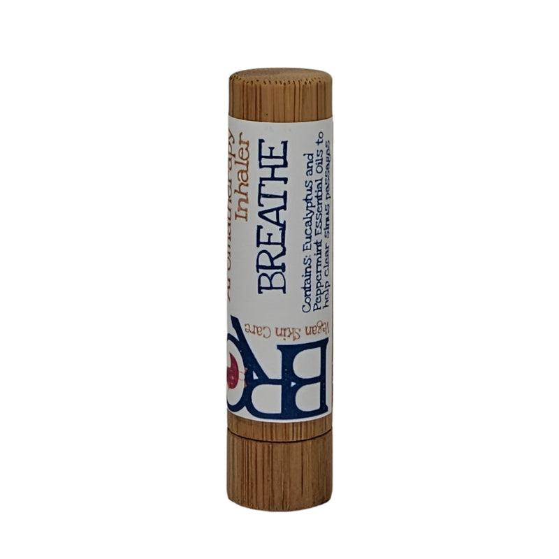 By Robin Creations Breathe Cold Care Aromatherapy Inhaler Aromatherapy Dark Gray Bamboo (100% Plastic-Free & Zero Waste)