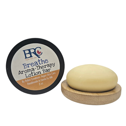 By Robin Creations Breathe Cold Care Aromatherapy Solid Lotion Bar cold care White Smoke 1 Bar with Storage Tin,1 Bar with Bamboo Storage Tray & Storage Tin,3 Bars with Storage Tins