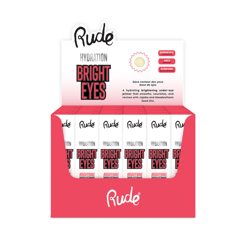 Rude Cosmetics Under Eye Primer Paper Display, 24pcs Wholesale Set White Smoke