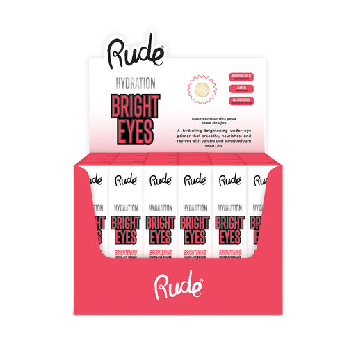 Rude Cosmetics Under Eye Primer Paper Display, 24pcs Wholesale Set White Smoke