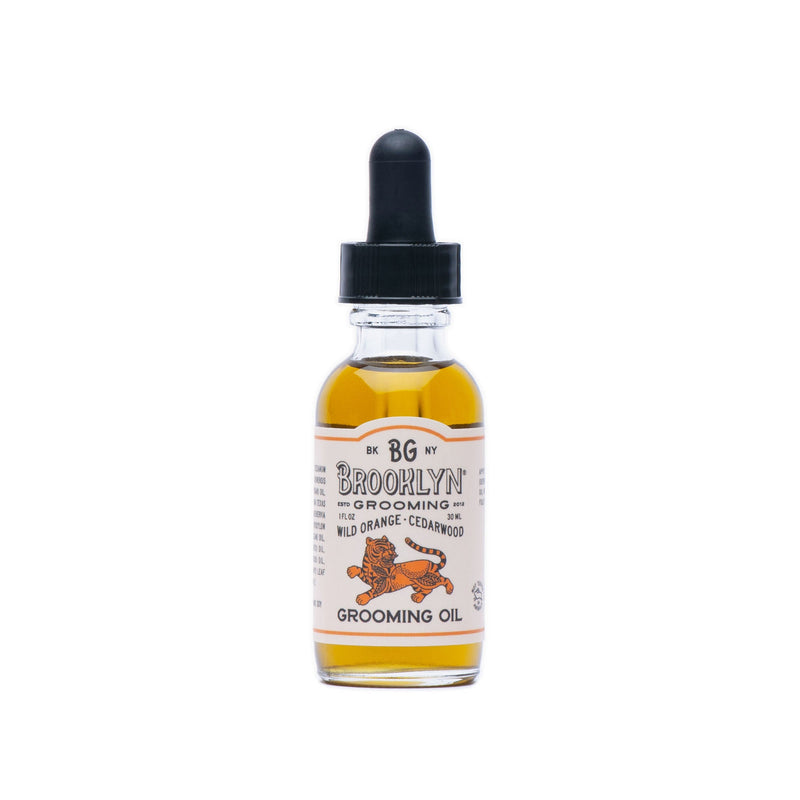 Brooklyn Grooming Wild orange and Cedar wood grooming oil Beard oil Saddle Brown 1 oz. Full size