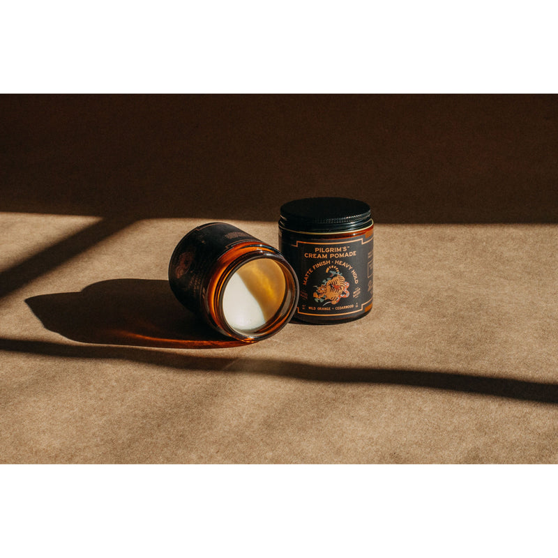 Brooklyn Grooming Clay pomade - Wild orange and Cedarwood Pomade Rosy Brown Travel 1 oz,Full 4 oz