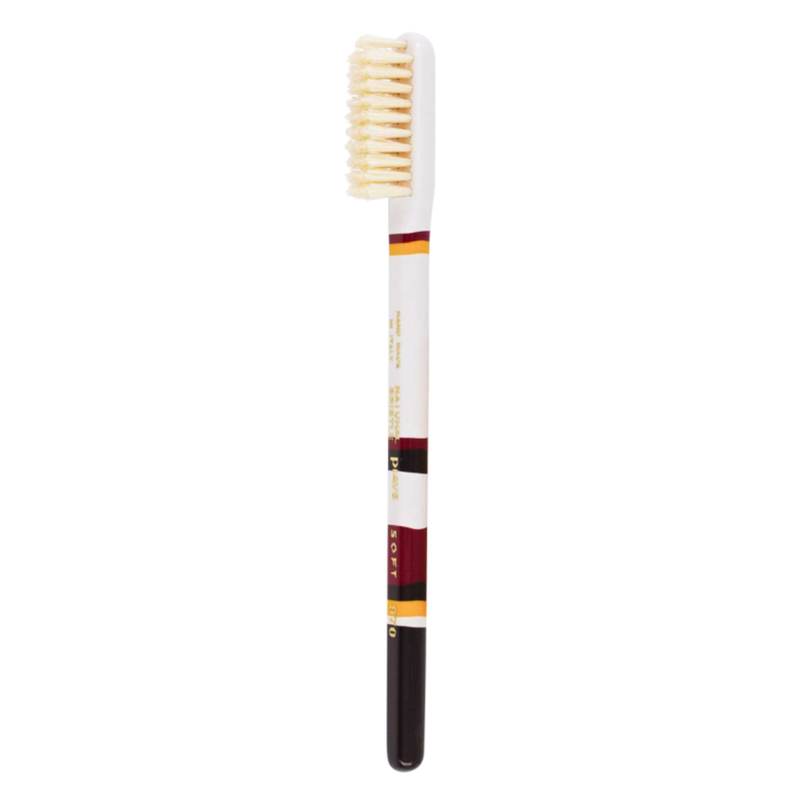KOH-I-NOOR Beauty USA Sicily Soft Natural Bristles Toothbrush by Lavorati a Mano Toothbrush White Smoke Brown