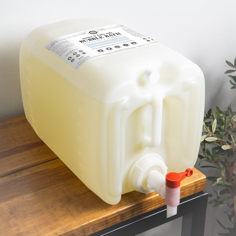 Rustic Strength Bubble Bath | Mama + Baby Safe Bubble Bath Lavender 5 Gallon Eco Jug with Spout
