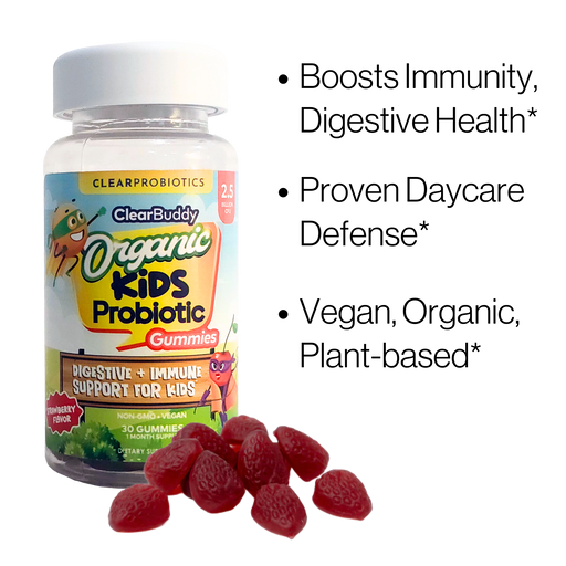 Clear Wellness 360 Clear Buddy Organic Kids Probiotic Gummies Probiotics Plus Black