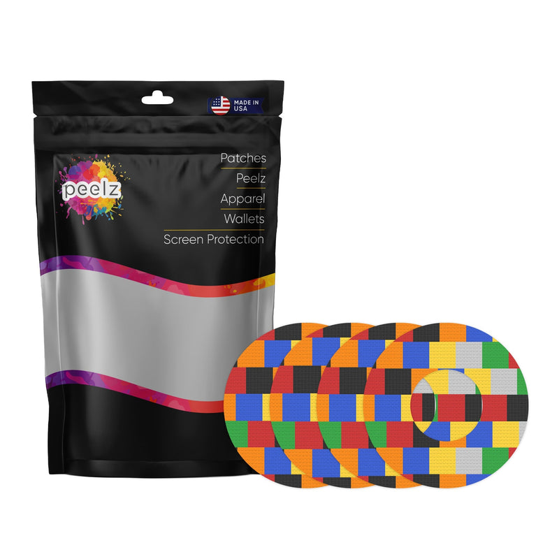 Peelz Build It Patch  Tape Designed for the FreeStyle Libre 2 Patch Medical Tape White Smoke 4-Pack Libre 2 (Set of 4 Patches)