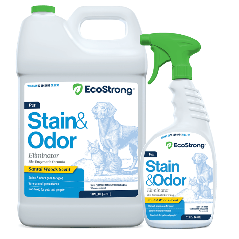 EcoStrong Pet Stain and Odor Eliminator Pet & Animal > Pet Stain & Odor White Smoke Santal Woods / 32 oz Sprayer Bottle and 1 Gallon Refill