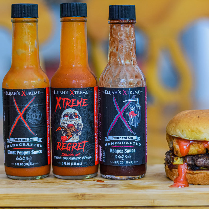 Elijah's Xtreme World's Hottest Xtreme Trio Hot Sauce Variety Pack Hot Sauce Sienna
