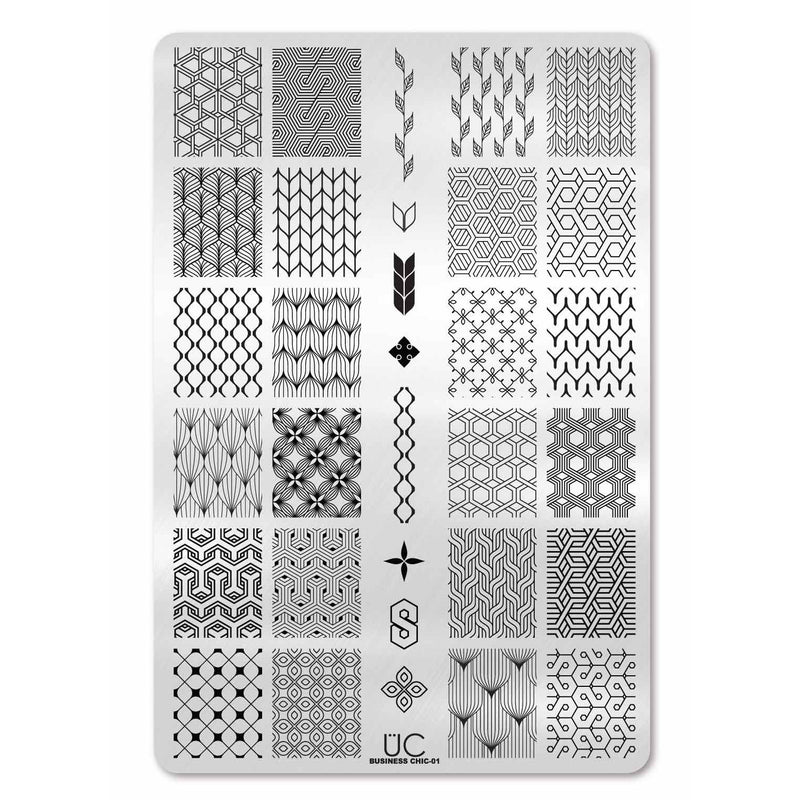 UberChic Beauty Business Chic-01 Stamping Plate Light Gray