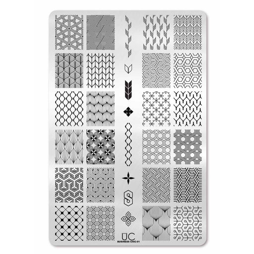UberChic Beauty Business Chic-01 Stamping Plate Light Gray