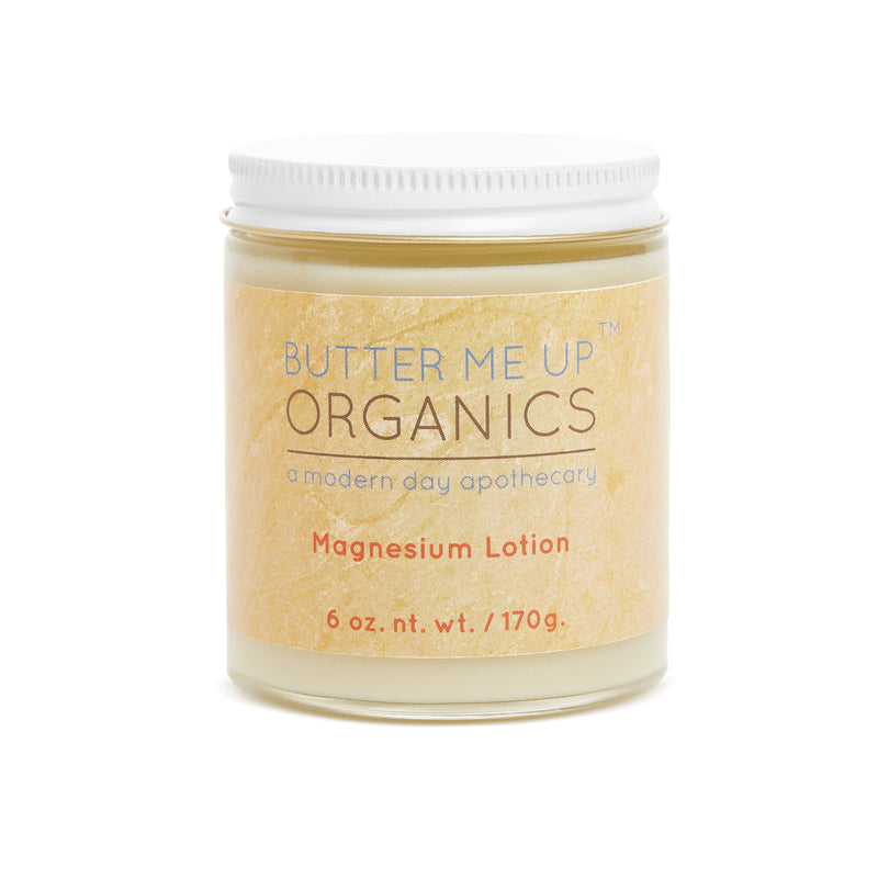 Butter Me Up Organics Organic Magnesium Lotion / Magnesium / Magnesium Cream / Magnesium Butter / Magnesium Body Butter / Magnesium Chloride / Magnesium Rub Balm Body Wheat 2 oz.,6 oz.