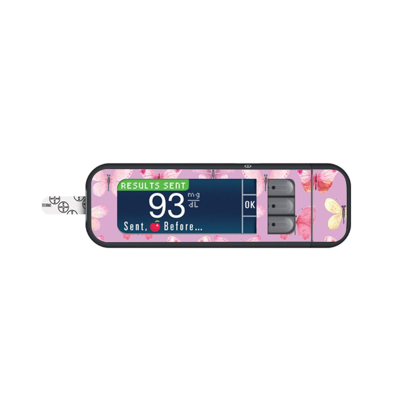 Peelz Butterflies Sticker for Bayer Contour Next Glucometer Peelz/Stickers White Smoke