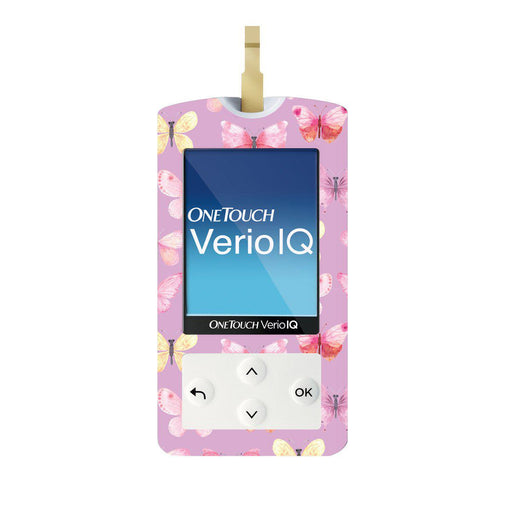 Peelz Butterflies for OneTouch Verio IQ Glucometer Peelz/Stickers White Smoke