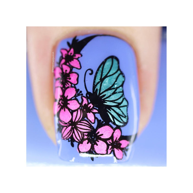 UberChic Beauty Butterflies Stamping Plate Thistle