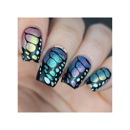 UberChic Beauty Butterflies Stamping Plate Rosy Brown