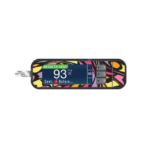 Peelz Butterfly Wing Bayer Contour Next Glucometer Peelz/Stickers White Smoke