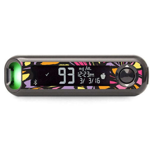 Peelz Butterfly Wing Bayer Contour© Next One Glucometer Peelz/Stickers Black
