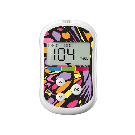 Peelz Butterfly Wing OneTouch Verio Flex Glucometer Peelz/Stickers White Smoke