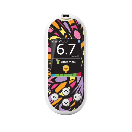 Peelz Butterfly Wing OneTouch Verio Reflect Glucometer Peelz/Stickers White Smoke
