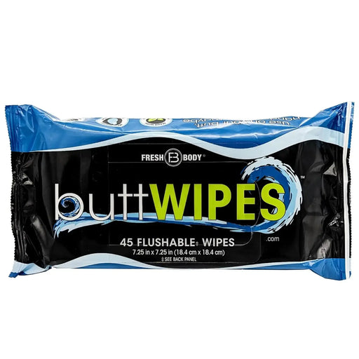 Fresh Body FB® Buttwipes 45ct Flow Pack (select quantity) Adult Hygienic Wipes Black 6 Packs,12 Packs ⭐,24 Packs ⭐ (Buttload),1 Pack,3 Packs
