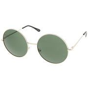zeroUV Oversize Vintage Inspired Metal Round Circle Sunglasses 8370 Sunglasses White Smoke Gold Brown,Black Lavender,Silver Green,Gold Gradient,Silver Gradient,Gold Green,Black Smoke,Black Green,Gold Smoke,Silver Pink,Silver / Lavender Pink