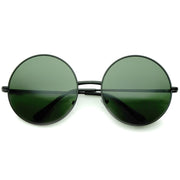 zeroUV Oversize Vintage Inspired Metal Round Circle Sunglasses 8370 Sunglasses White Smoke Gold Brown,Black Lavender,Silver Green,Gold Gradient,Silver Gradient,Gold Green,Black Smoke,Black Green,Gold Smoke,Silver Pink,Silver / Lavender Pink
