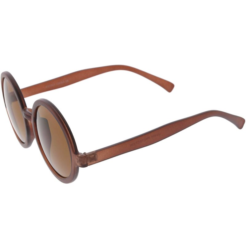zeroUV 1980's Retro Round Sunglasses Fashion Sunglasses 8754 Sunglasses White Smoke Red,Tortoise Green,Black Smoke,Tortoise Amber,Black Lavender,Matte Orange Green,Matte Yellow Smoke,Matte Brown Brown,Matte Black Green