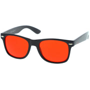 zeroUV Limited Edition Color Tinted Lens Horned Rim Sunglasses 8803 Sunglasses White Smoke Red,Blue,Pink,Yellow,Purple,Green