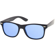 zeroUV Limited Edition Color Tinted Lens Horned Rim Sunglasses 8803 Sunglasses White Smoke Red,Blue,Pink,Yellow,Purple,Green