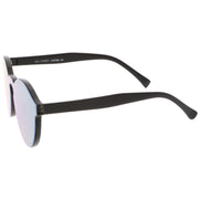 zeroUV 1980's Futuristic Monoblock Mirrored Flat Lens Sunglasses C123 Sunglasses White Smoke Dark Blue Mirror,Green Mirror,Yellow Mirror,Orange Mirror,Light Blue Mirror