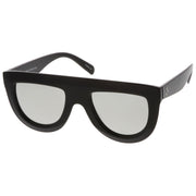zeroUV Oversize Retro Modern Flat Top Mirrored Lens Sunglasses C275 Sunglasses White Smoke Black Silver Mirror,Tortoise Pink Mirror,Tortoise Blue Gold Mirror,Black Blue Mirror,Matte Black Purple Mirror