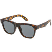 zeroUV Classic Thick Arms Flat Lens Square Horn Rimmed Sunglasses C286 Sunglasses White Smoke Matte Tortoise / Smoke,Matte Black / Smoke,Shiny Black / Smoke