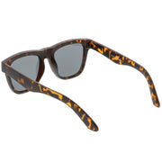 zeroUV Classic Thick Arms Flat Lens Square Horn Rimmed Sunglasses C286 Sunglasses White Smoke Matte Tortoise / Smoke,Matte Black / Smoke,Shiny Black / Smoke