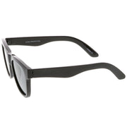 zeroUV Classic Thick Arms Flat Lens Square Horn Rimmed Sunglasses C286 Sunglasses White Smoke Matte Tortoise / Smoke,Matte Black / Smoke,Shiny Black / Smoke