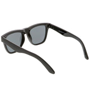 zeroUV Classic Thick Arms Flat Lens Square Horn Rimmed Sunglasses C286 Sunglasses White Smoke Matte Tortoise / Smoke,Matte Black / Smoke,Shiny Black / Smoke