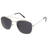 zeroUV Retro Dapper Full Metal Square Crossbar Sunglasses C356 Sunglasses White Smoke Black Smoke,Silver Smoke,Gold Green,Gold Brown