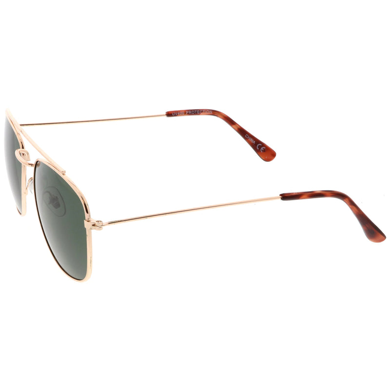 zeroUV Retro Dapper Full Metal Square Crossbar Sunglasses C356 Sunglasses White Smoke Black Smoke,Silver Smoke,Gold Green,Gold Brown