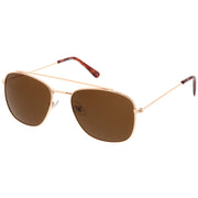 zeroUV Retro Dapper Full Metal Square Crossbar Sunglasses C356 Sunglasses White Smoke Black Smoke,Silver Smoke,Gold Green,Gold Brown