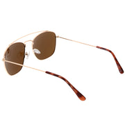 zeroUV Retro Dapper Full Metal Square Crossbar Sunglasses C356 Sunglasses White Smoke Black Smoke,Silver Smoke,Gold Green,Gold Brown