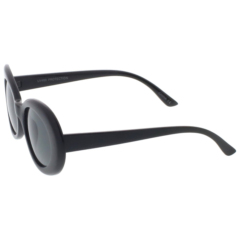 zeroUV Retro 1990's Fashion Oval Clout Goggle Sunglasses 51mm C381 Sunglasses White Smoke Black Smoke,White Smoke,Tortoise Smoke,Clear Green,Red Smoke,White / Smoke,White / Smoke (2-pack)