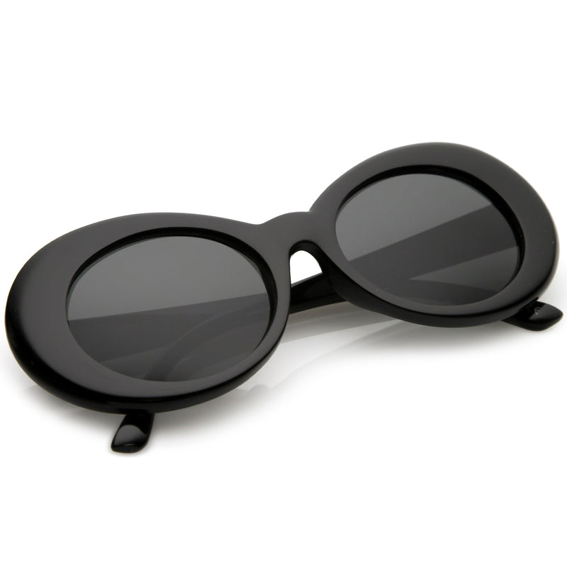 zeroUV Retro 1990's Fashion Oval Clout Goggle Sunglasses 51mm C381 Sunglasses White Smoke Black Smoke,White Smoke,Tortoise Smoke,Clear Green,Red Smoke,White / Smoke,White / Smoke (2-pack)