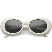 zeroUV Retro 1990's Fashion Oval Clout Goggle Sunglasses 51mm C381 Sunglasses White Smoke Black Smoke,White Smoke,Tortoise Smoke,Clear Green,Red Smoke,White / Smoke,White / Smoke (2-pack)
