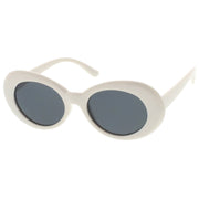 zeroUV Retro 1990's Fashion Oval Clout Goggle Sunglasses 51mm C381 Sunglasses White Smoke Black Smoke,White Smoke,Tortoise Smoke,Clear Green,Red Smoke,White / Smoke,White / Smoke (2-pack)