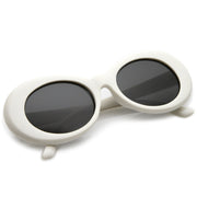 zeroUV Retro 1990's Fashion Oval Clout Goggle Sunglasses 51mm C381 Sunglasses White Smoke Black Smoke,White Smoke,Tortoise Smoke,Clear Green,Red Smoke,White / Smoke,White / Smoke (2-pack)