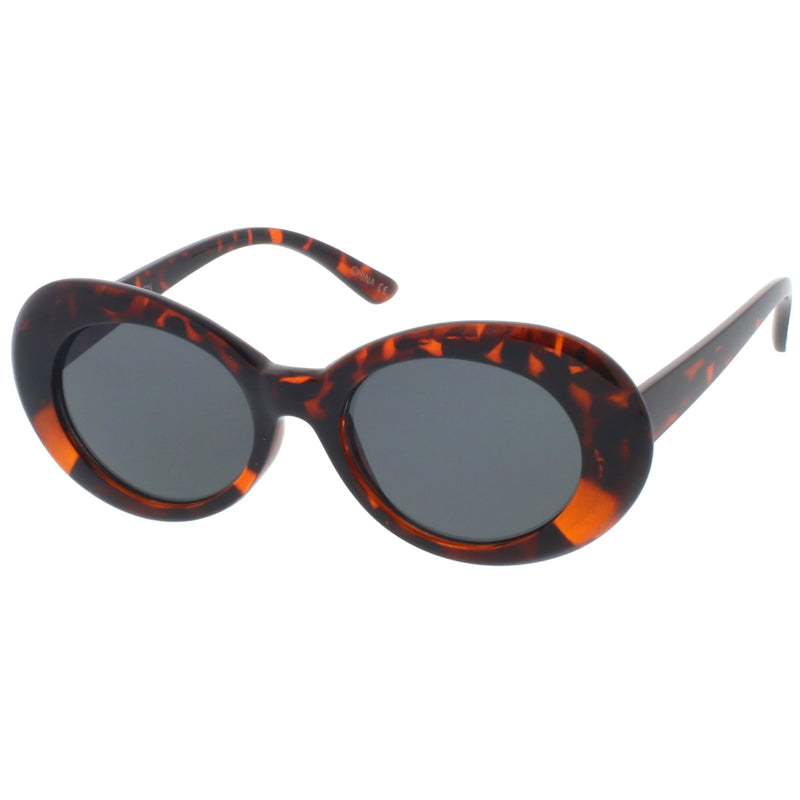 zeroUV Retro 1990's Fashion Oval Clout Goggle Sunglasses 51mm C381 Sunglasses White Smoke Black Smoke,White Smoke,Tortoise Smoke,Clear Green,Red Smoke,White / Smoke,White / Smoke (2-pack)