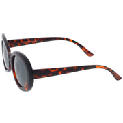 zeroUV Retro 1990's Fashion Oval Clout Goggle Sunglasses 51mm C381 Sunglasses White Smoke Black Smoke,White Smoke,Tortoise Smoke,Clear Green,Red Smoke,White / Smoke,White / Smoke (2-pack)