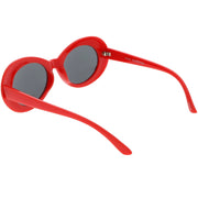 zeroUV Retro 1990's Fashion Oval Clout Goggle Sunglasses 51mm C381 Sunglasses White Smoke Black Smoke,White Smoke,Tortoise Smoke,Clear Green,Red Smoke,White / Smoke,White / Smoke (2-pack)